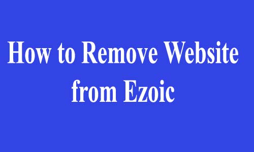 Remove Website from Ezoic
